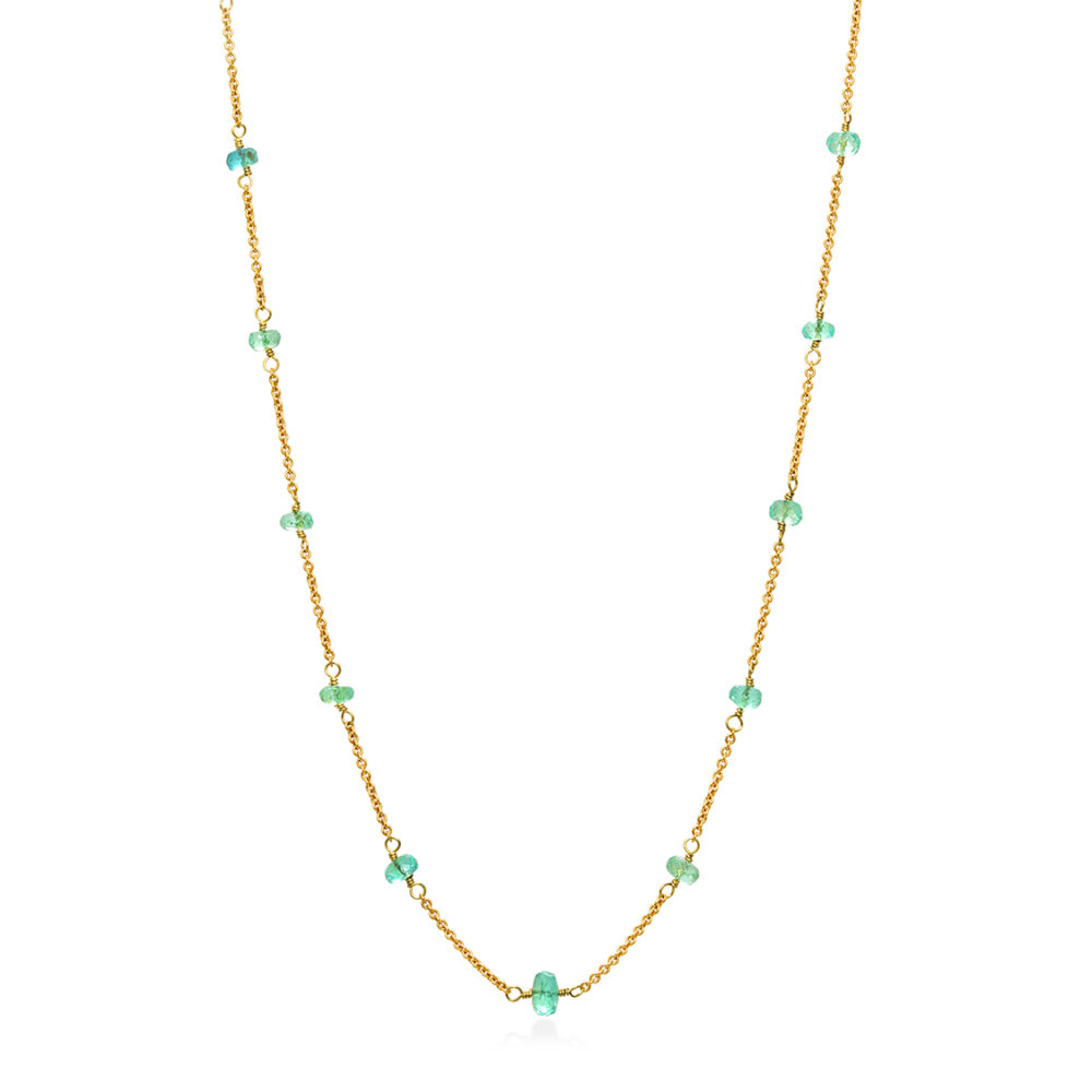 necklace with emeralds 18kt gold